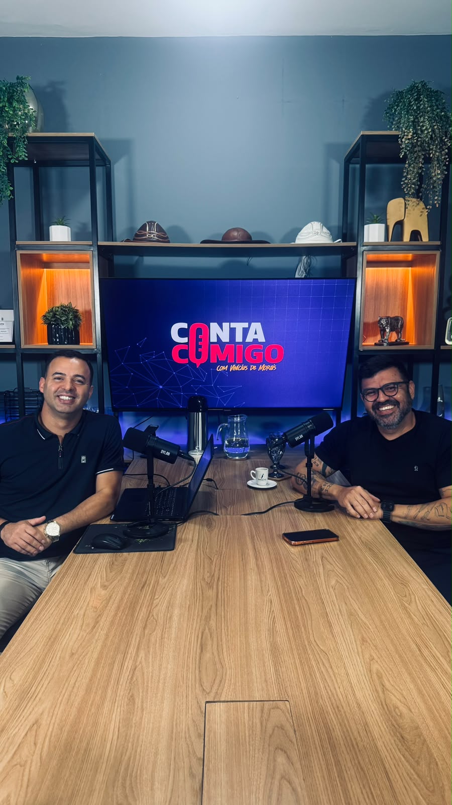 Gravação de episódio no estúdio